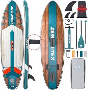 ZLX 10.5 FT Inflatable Stand Up Paddle Board with Accessories Premium SUP Board for All Skill Levels Youth & Adults Wide Stable Design Non-Slip Deck (Dark Green)