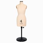 lavandeform Half Scale Dress Form 1:2 Miniature Sewing Half Size Mannequin. straightly into Body Inside,（Not Adult Full Size） Fully Pinnable Dressmaker Dummy. (beiges)