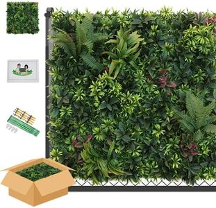 ULAND Artificial Plant Wall Panels, 1PC of 1m*1m Faux Greenery, Ivy Hedegs Backdrop, Verticial Garden Privacy Fence Screen (B051JM)