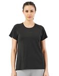 PUMP'D Women's Solid Athletic Fit T-Shirt (PUMSS23WTP-007_Black Hole XXL)