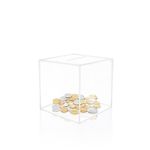 Clear Piggy Bank for Adults,Acrylic Piggy Bank Square Money Box Break to Open Piggy Bank Money Saving Box Smash Money Box 12 x 12 x 12cm