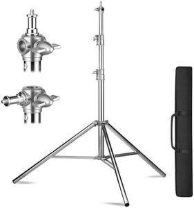 Selens 9.2 ft/2.8 m Heavy Duty Light Stand, Spring Cushioned Stainless Steel Light Stand with Carry Bag, Photography Light Stand for Softbox, Strobe, LED Video Light（Max Load :22 lbs）