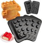 CucinaPro Brick Building Cake Pan Mold, 4 Pack- Build, Decorate, Stack 9" 3D Shaped Cakes - Adult Birthday Parties, Special Occasion or Celebration Gift, Easy to Use NonStick Oven Bakeware