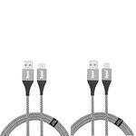 Dyazo 3.0 Amp 6 Ft Nylon Braided Fast Charging Type C USB Cable/Wire/Charging Cord With Flexi Head Technology Compatable With Samsung Galaxy S10 S10+ S10 E S9 S8 Plus Note 8.Moto Z,LG V30 V20 G5, Nintendo Switch,USB C Devices (Pack Of 2)