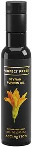 Activation Perfect Press Styrian Pumpkin Seed Oil | 8 fl oz | Cold-Pressed Gourmet Oil | For Cooking, Skin, and Hair | Nutty Flavor in UV-Protective Glass Bottle