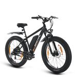 SPATIAL Electric Bike, 26" 4.0'' Fat Tire Mountain Ebike with 48V 13Ah 624 Wh Battery, Up to 104KM Range, 250W 80Nm Motor, LCD Display with 5 PAS, MTB for Adult Man and Woman (Black)