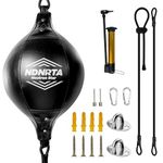 NDNRTA Double End Bag, (Classic Style Upgraded),Improve Reaction Speed, Boxing Equipment, Durable, Double End Punching Bags, Home Gym, Floor to Ceiling, for Boxing (Black-Adjustable Cord)