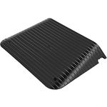 Rubber Threshold Ramp 4 Inch Rise Wheelchair Transition Ramp | Mobility Door Ramp for Scooter Access & Pets Designed with Slip-Resistant Surface Black