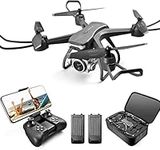 4DRC V14 Drone with Camera for Adults and Kids,1080P HD WiFi FPV Live Video,RC Quadcopter Helicopter Beginners Toys, Altitude Hold,Headless Mode,Trajectory Flight and 2 Batteries and Carrying Case