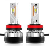 AHOBXD H11 LED Bulbs 6500K White with Fan Cooling Super Bright 60000LM 900% Plug and Play Car Fog Light Bulbs Pack of 2