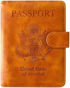 ACdream Passport and Vaccine Card Holder Combo, Cover Case with CDC Vaccination Card Slot, Leather Travel Documents Organizer Protector, with RFID Blocking, for Women and Men,, X - Brown