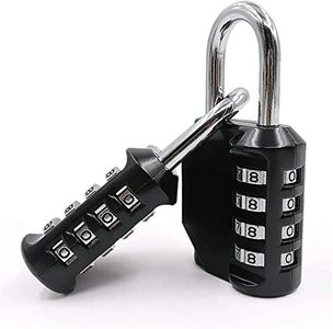 Combination-Lock 4 Digit Outdoors Waterproof Padlock Number Lock for School Gym Locker, Sports Locker, Fence, Gate, Shed,Toolbox, Case, Hasp Storage (Black)