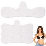 Boyiee 4 Pcs Reusable Cotton Bra Liners Under Bra Bra Liners to Absorb Sweat Under Breasts Under Breast Sweat Absorber Pads, White