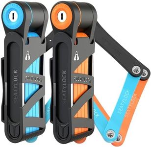 Seatylock FoldyLock Compact Folding Bike Lock - Award Winning Patented Lightweight High Security Bicycle Lock - Heavy Duty Anti Theft Smart Secure Guard with Keys & Case for Bikes or Scooters