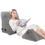 EKEPE Inflatable Wedge Pillow Set for Sleeping, Bed Wedge Pillow Set for Travel, Post Surgery Pillow for After Surgery, Knee & Back Pain, Acid Reflux, GERD, Anti Snoring, Heartburn