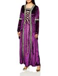 Fun World 110015 Deluxe Renaissance Costume Medieval, Solid, Purple, Plus