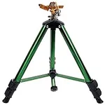 Twinkle Star Impact Sprinkler Head on Tripod Base, Heavy Duty Brass Sprinkler Nozzle, Solid Alloy Metal Extension Legs Flip Locks, 3/4 Inch Connector and Adapter Set, 360 Degree Coverage