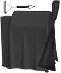 NUPICK Grill Cover for Traeger 575/22 Series, Zipper Design, Heavy Duty and Waterproof Pellet Cover for Traeger Junior & Tailgater