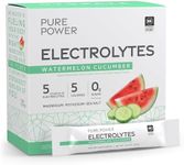 Pure Power Electrolytes, Watermelon Cucumber Flavor, 5.13 oz (145.6 g), 30 Servings (30 Packets), 5 Calories and 0 g Sugar Per Serving, Non-GMO, NSF Certified for Sport, Dr. Mercola