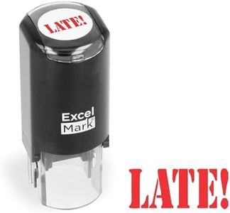 ExcelMark Late! - Self-Inking Round Teacher Stamp - Red Ink