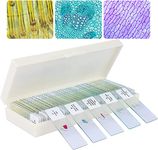 Microscope prepared slides set of 50 slides botany and zoology