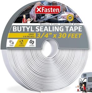 XFasten Butyl Putty Tape, Gray, 1/8-Inch X 3/4-Inch X 30-Foot, Heavy Duty and Leak Proof Rubber Putty Tape for Rv Repair, Window, Boat Sealing, Glass and Edpm Rubber Roof Patching