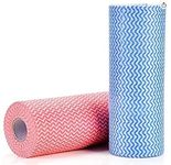 Warmfinity Pack of 2 Multipurpose kitchen roll/Towel roll/Napkins/Washable and Reuseable 80 Pulls each roll (Multicolor) Cleaning Tissue highly absorbent Non Woven