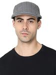 FabSeasons Unisex Washed/Faded Cotton Flat Golf Caps/Hats For Men & Women Grey, Free Size