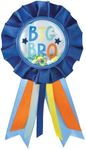 amscan Big Bro Assorted Color Award Ribbon - 5.5" x 3.15" | Perfect for Baby Showers & Birth Announcements, 1 Pc.