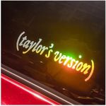 Eeexigee Taylors Version Car Decal, Waterproof Vinyl Sticker, 7.9 x 1.6 inches, Laser Color, for Window, Indoor Outdoor Usage