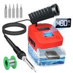 Cordless Soldering Iron for Milwaukee M18 18V Battery Fast Heating,Electric Digital Soldering Station with USB&Type C Charge Ports,Portable Adjustable Solder Iron kit for DIY,Appliance Repair