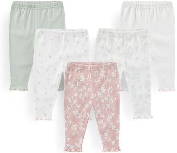 JELYLOVE Unisex Baby Boy Girl Pants Sets Cotton Soft Infants Bottoms Casual 5 Pack 0-12 Month Babies' Leggings