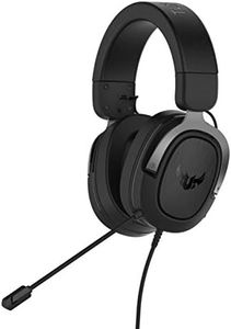 ASUS TUF Gaming H3 Gun Metal Gaming Headset - 3.5mm, Lightweight Durable Design, 7.1 Virtual Surround Sound, Compatible with Mobile, PC, PS5, PS4, Xbox, Switch