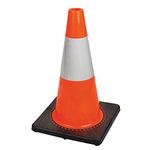 Pioneer 18" Hi Vis Safety Cone for Traffic or Construction - Professional Quality Flexible PVC - 45 Cm - Orange