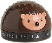 Kikkerland Hedgehog 60-Minute Kitchen Timer, Brown