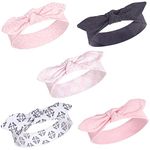 Yoga Sprout Baby Girls' Cotton Headbands, Scroll 5Pk, 0-24 Months