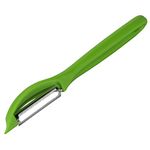 Victorinox Swiss Made Stainless Steel Multipurpose Peeler Serrated/Wavy Edge Universal Peeler for Professional and Household Kitchen, Green, Fruit & Vegetable Peeler | 7.6075.4