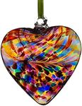 Sienna Glass HR8MU Multicoloured Friendship Heart 8cm