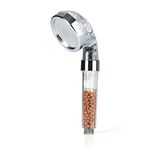 EASYmaxx Wellness Shower Head with Mineral Beads & 3 Water Jet Modes, Saves 30% Water at Approximately 50% More Water Pressure