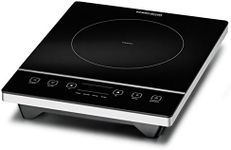 ROMMELSBACHER CT 2005/IN Single Hob Induction Glass Ceramic, Touch Control, Pot Detection, 10 Power Levels, 10 Temperature Levels from 60-240 °C, Timer, Shut-Off Function, 2000 Watt