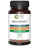 Pure Nutrition Ultra Calcium Citrate 1000mg Highly absorbable Calcium Supplement with Calcium Citrate Malate, Vitamin D, Zinc and Magnesium - 1 Tablet Daily (90 Veg Tabs) Non-GMO | Gluten-Free