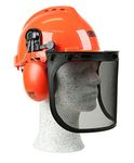 OREGON Yukon Chainsaw Safety Helmet with Protective Ear Muff and Mesh Visor (562412) , Black