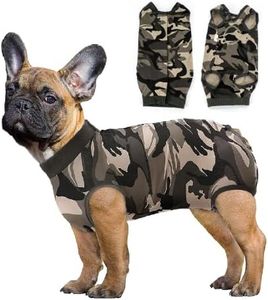 Dog Surgery Recovery Suit,Prevent Licking Dog Onesie Protective Bodysuits for Abdominal Wounds Recovery Shirt After Surgery for Female Male Pet (camo, XL(Back 19"-Chest 22.83-28.35"))
