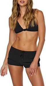 O'NEILL Women's 2 Inch Boardshorts - Stretchy Swim Shorts for Women - Beach Shorts for Swimming and Surfing,Black 2,L