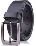 Genuine Leather Dress Belt For Men - Mens Belts For Suits, Jeans, Uniform With Single Prong Buckle - Designed in the USA