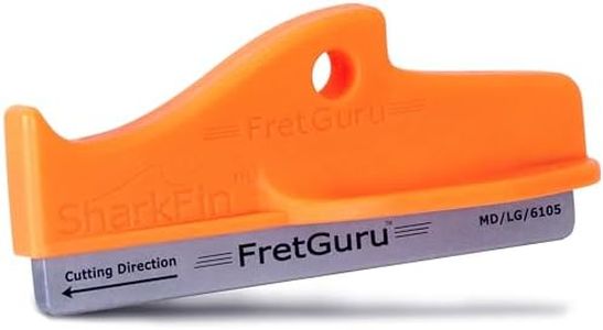 FretGuru SharkFin Guitar Fret Crowning File | Professional Luthier Fret File | Top-Down Ergonomic Control | D.I.A. Geometry | Razor-Thin Crowns for Guitar & Bass Frets | MD/LG/XL