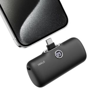 iWALK Portable Charger for iPhone 16/15, 20W 4800mAh USB C Power Bank Fast Charging, Mini Phone Charger Battery Pack for iPhone 15/15 Plus/15 Pro/15 Pro Max Samsung S22/23 Series Andriod, Black