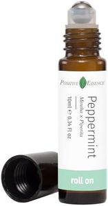 Peppermint Essential Oil Roll On, Calming, Headache, Tension and Stress Relief, Pure Peppermint Essential Oil and Jojoba Oil for Skin Nourishment, Leak-Proof Metal Rollerball, Travel Roll-on (10 mL)