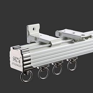 ZSHINE Curtain Single Tracks Ceiling or Wall Mounting Heavy-Duty Curtain Rails for Living Room Bedroom Room Divider (White) 300cm