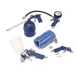 Air Compressor Accessories Tool kit Garage 8 Piece Compressed Air Set（All Blue